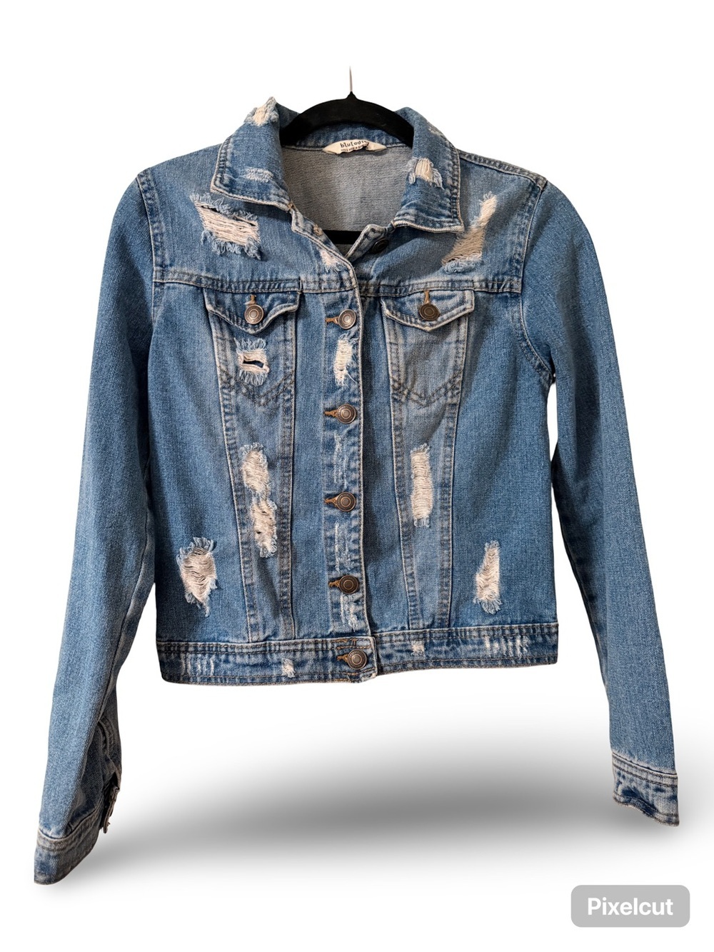 Distressed Light Blue Denim Jacket